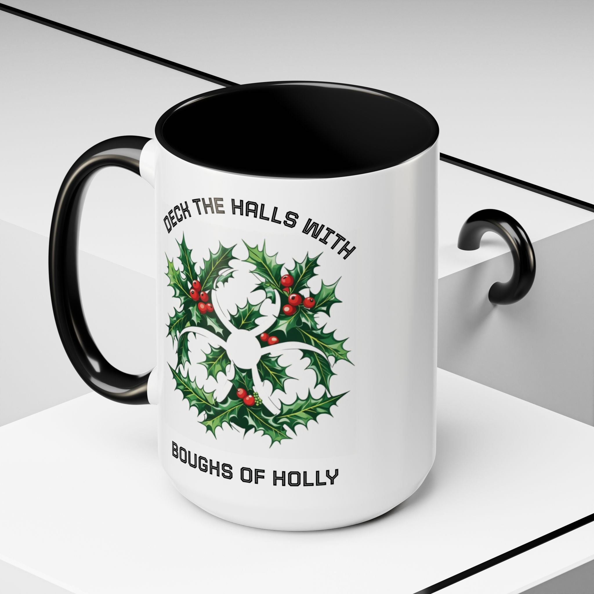 Festive Science Mug – “Science Is Lit” & “Deck the Halls” Dual-Sided Holiday Gift