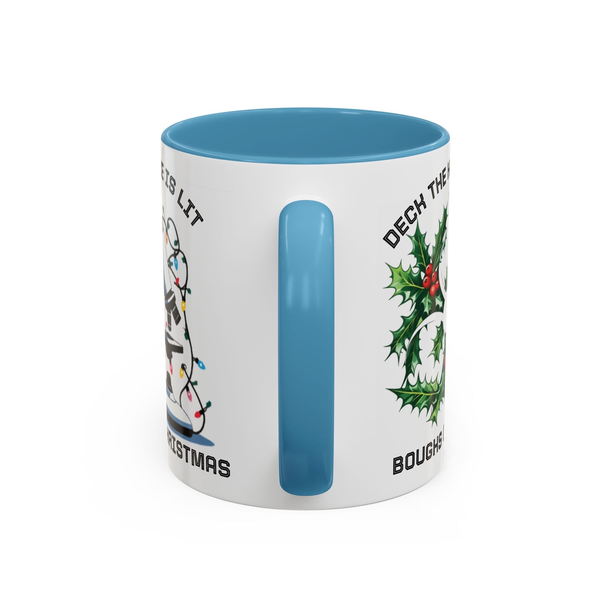 Festive Science Mug – “Science Is Lit” & “Deck the Halls” Dual-Sided Holiday Gift