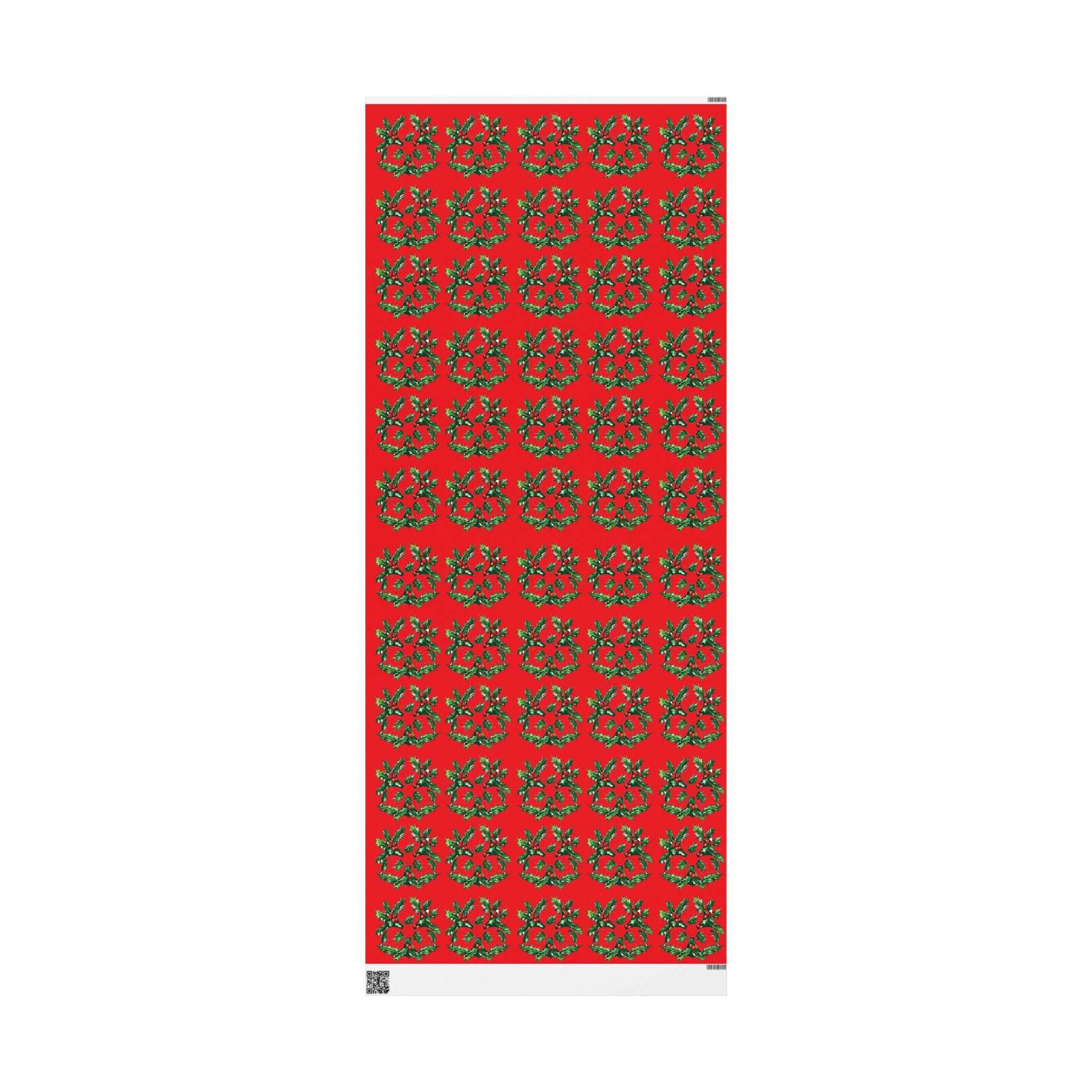 Biohazard Holly Wrapping Paper – Festive Science Gift Wrap with Berries & Leaves