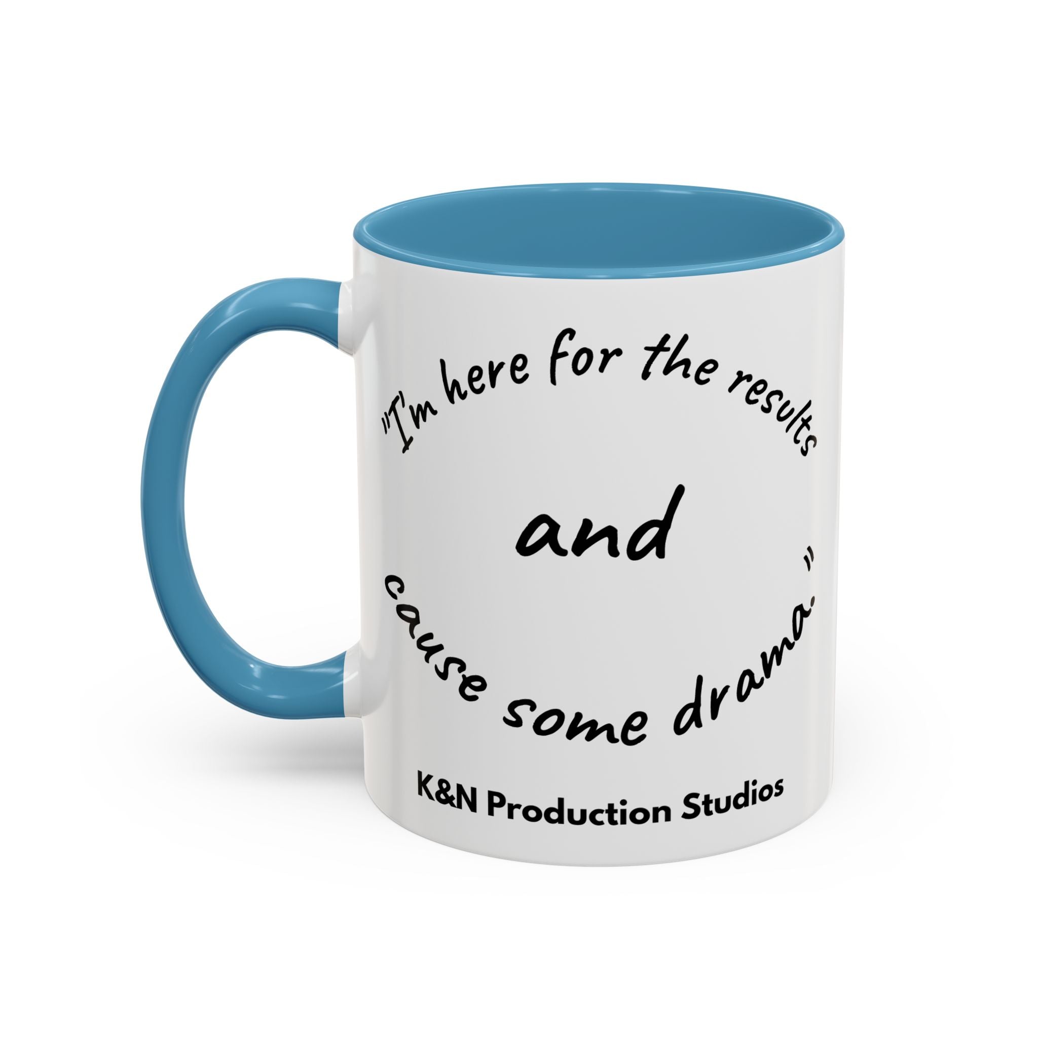 Toobey™ “Here for the Results and Drama” Mug – Customizable Lab Humor Cup by K&N Production Studios