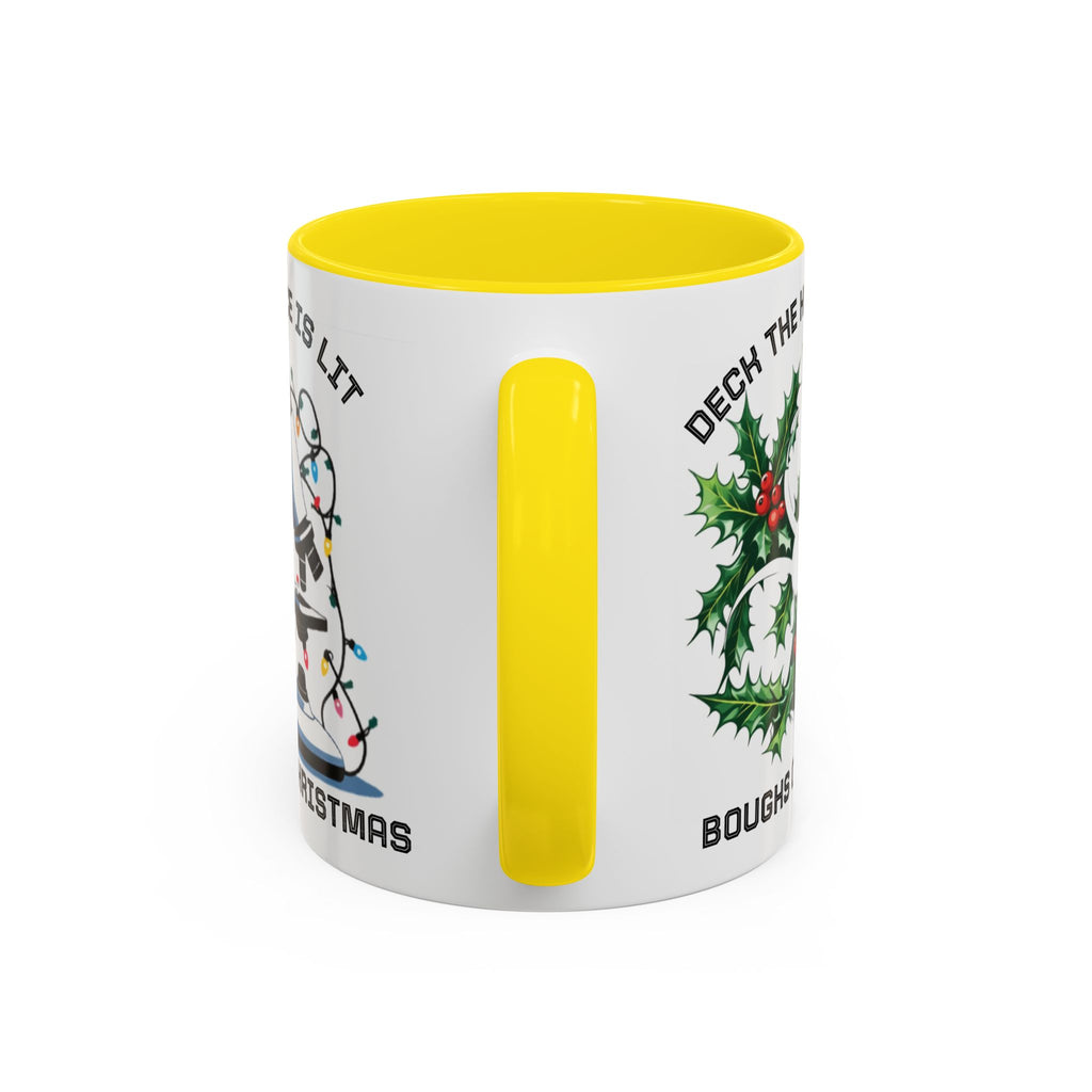 Festive Science Mug – “Science Is Lit” & “Deck the Halls” Dual-Sided Holiday Gift