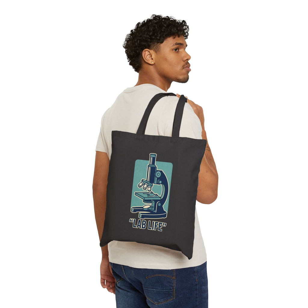 Medical Lab Technician Tote Bag — 'Lab Life' Cotton Canvas Tote, Hero Behind the Scenes Gift