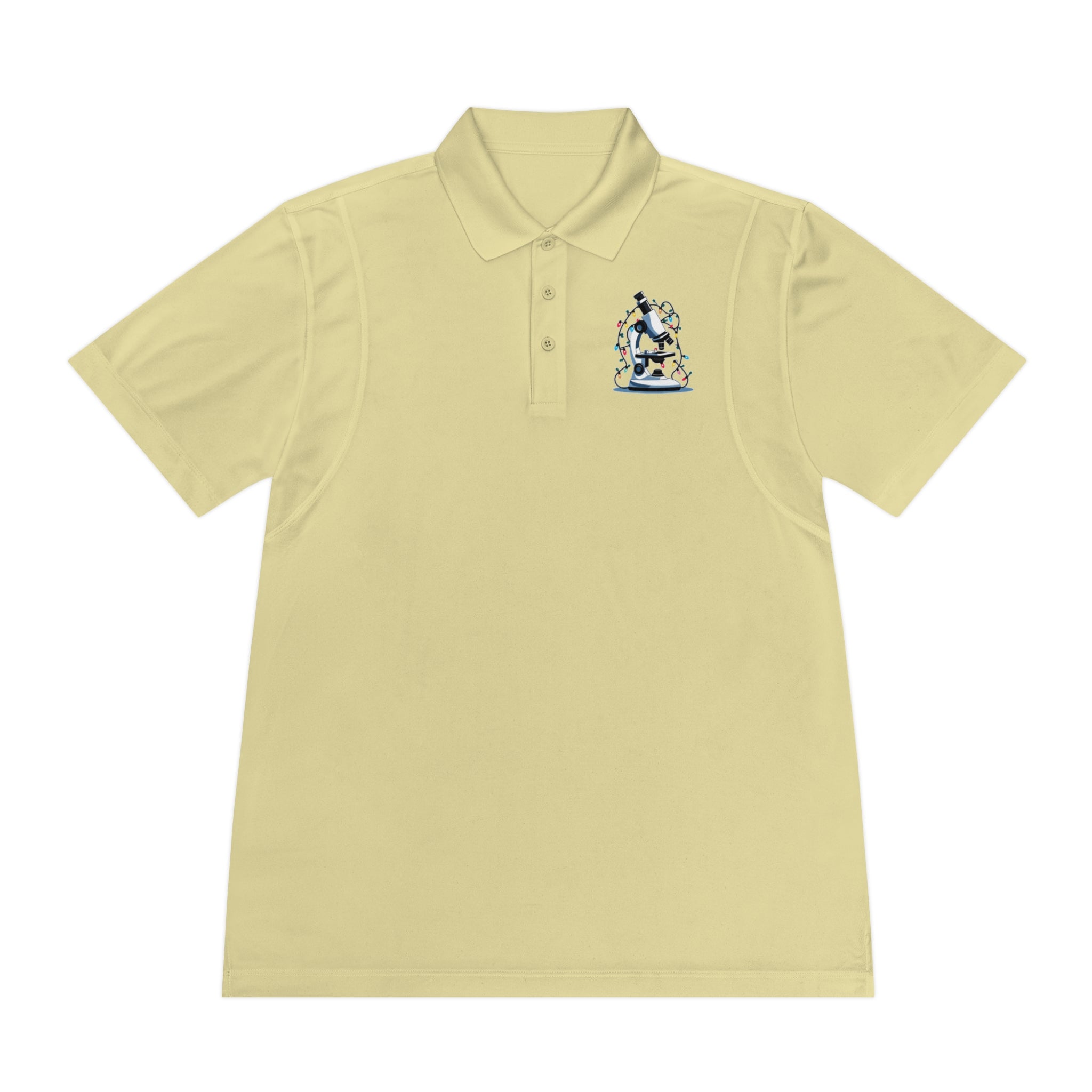 Microscope Lights Holiday Polo – Science-Inspired Christmas Shirt