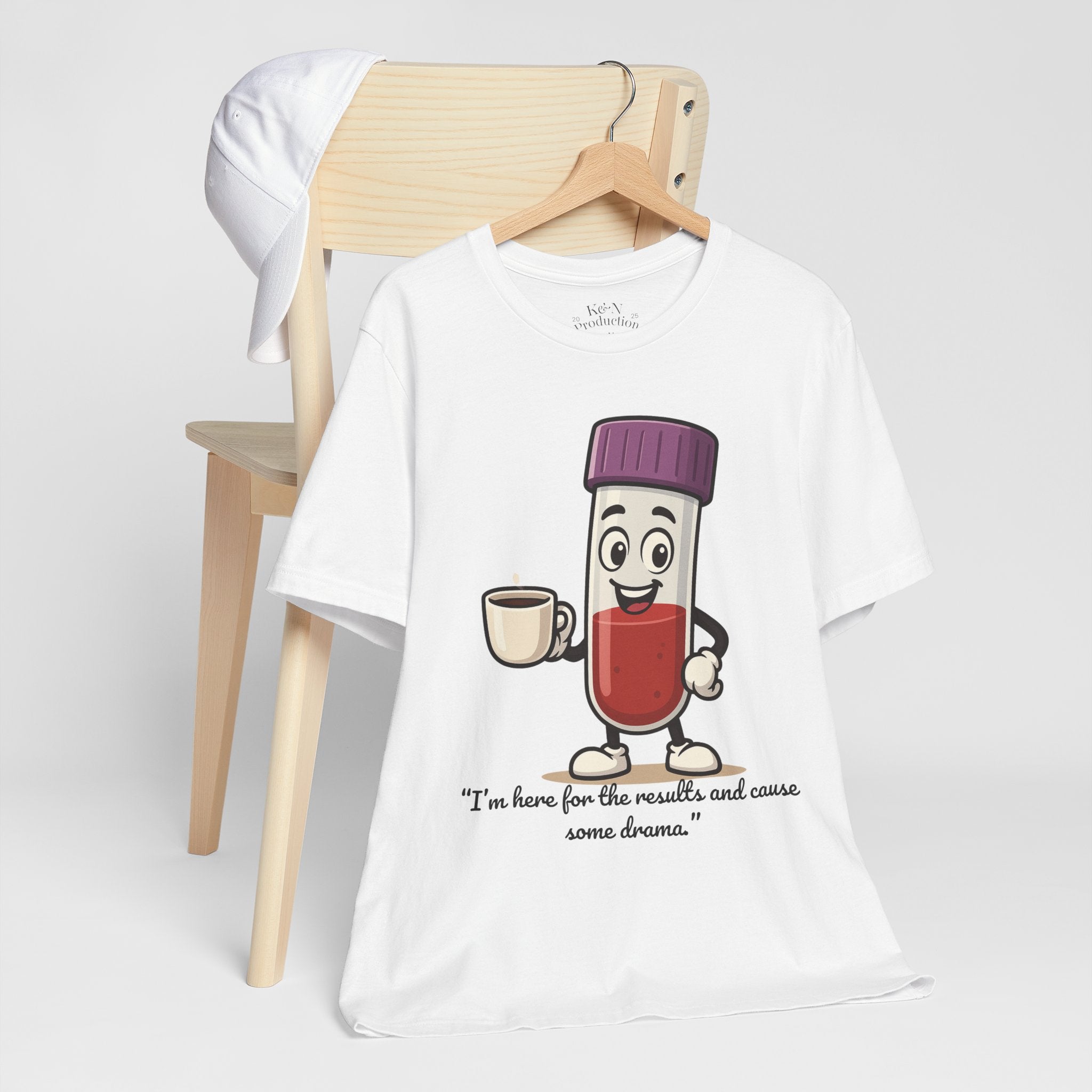 Lab Legends™ Toobey “Here for the Results and Cause Some Drama” Tee – Customizable Healthcare Humor Shirt