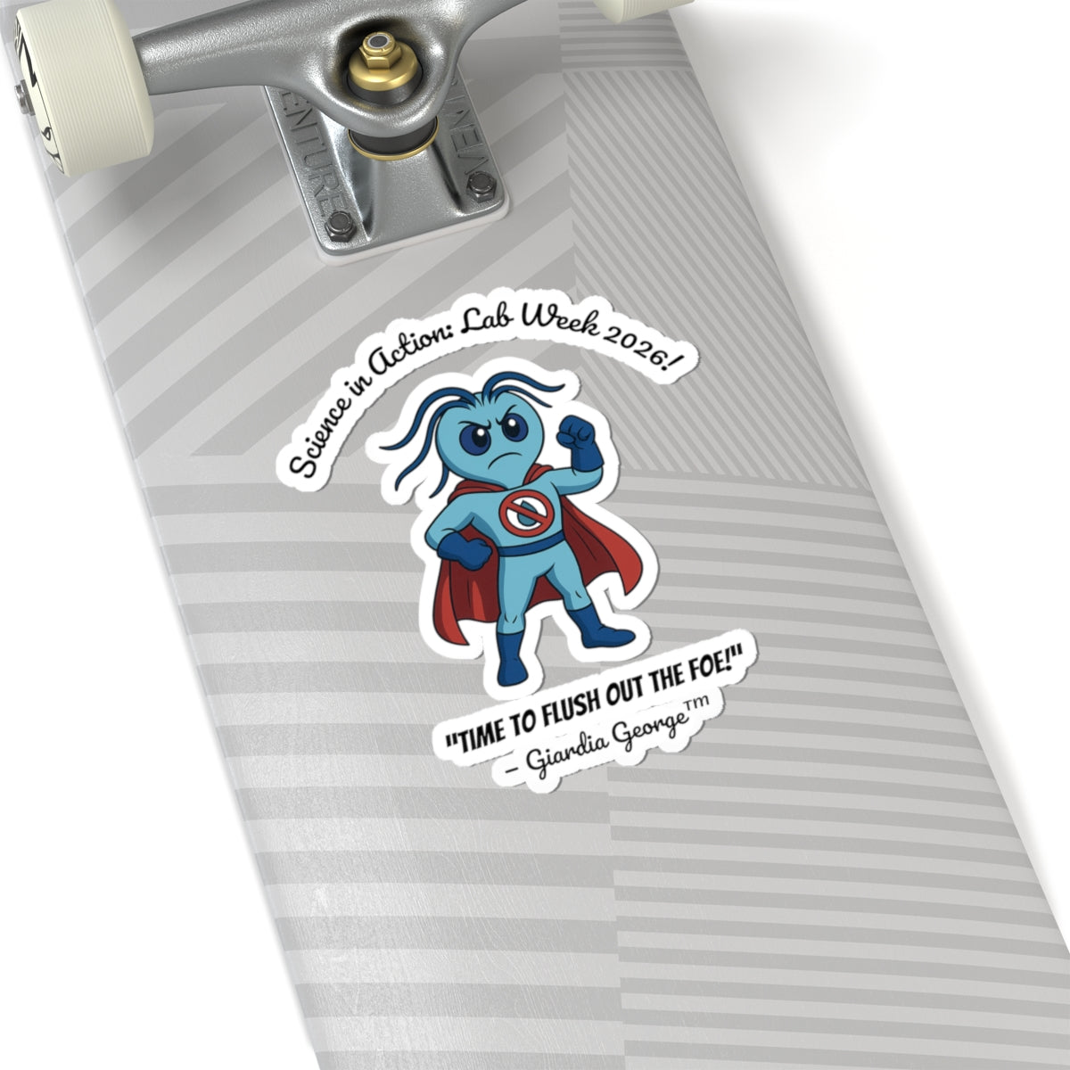 Lab Week 2026 “Giardia George” Kiss-Cut Sticker – Science in Action