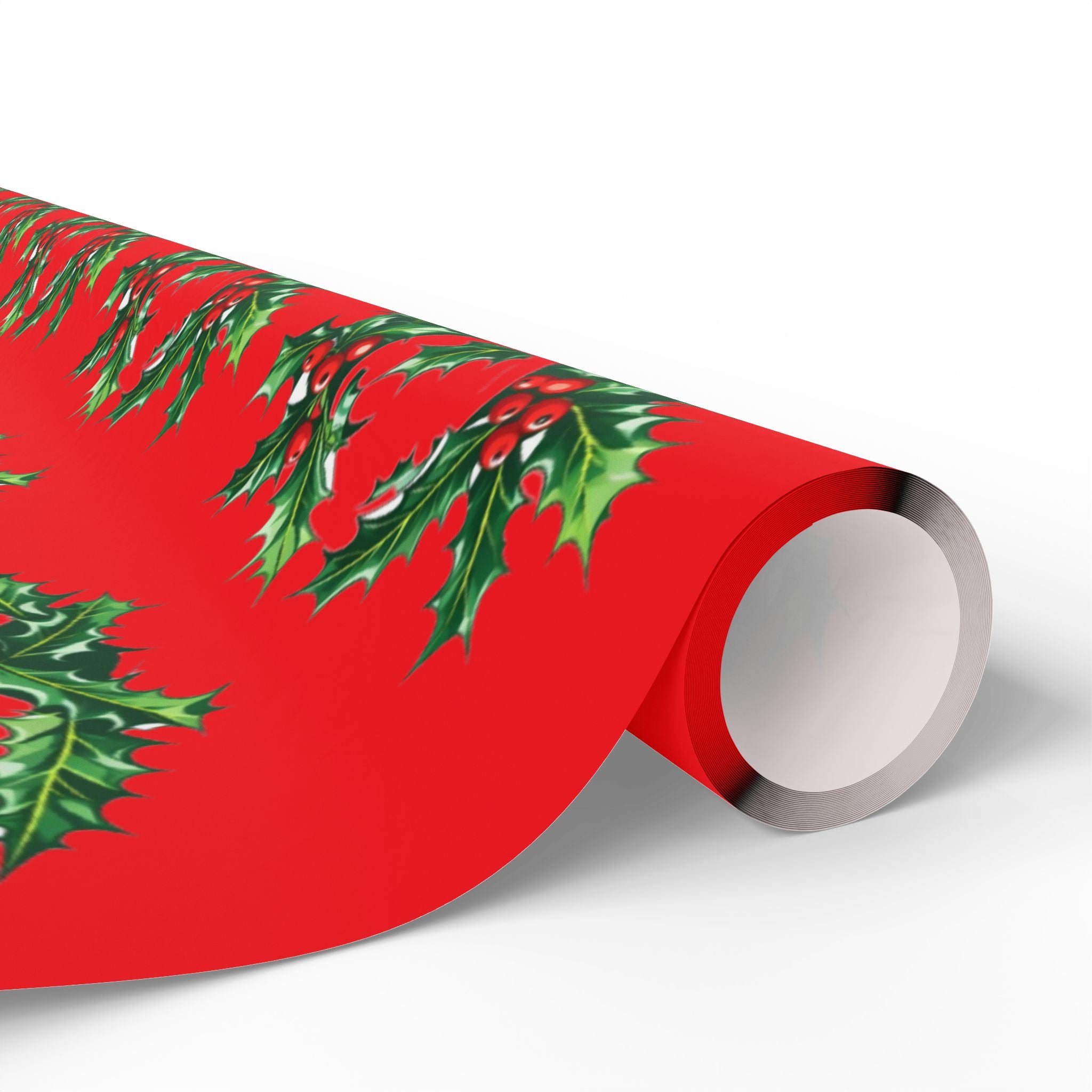 Biohazard Holly Wrapping Paper – Festive Science Gift Wrap with Berries & Leaves