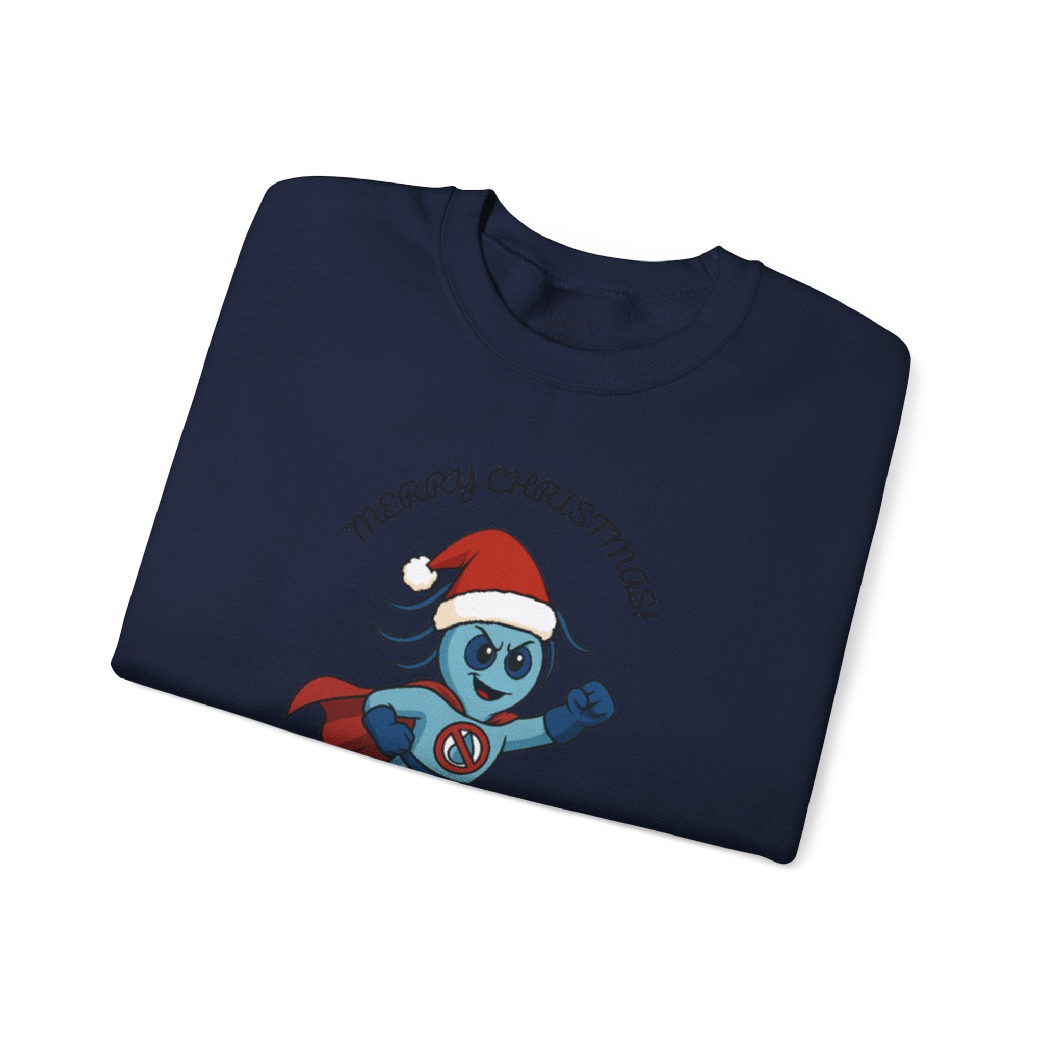 Giardia George Christmas Sweatshirt — ‘Ho! Ho! Ho! Time to Flush Out the Foe!’ Holiday Crewneck