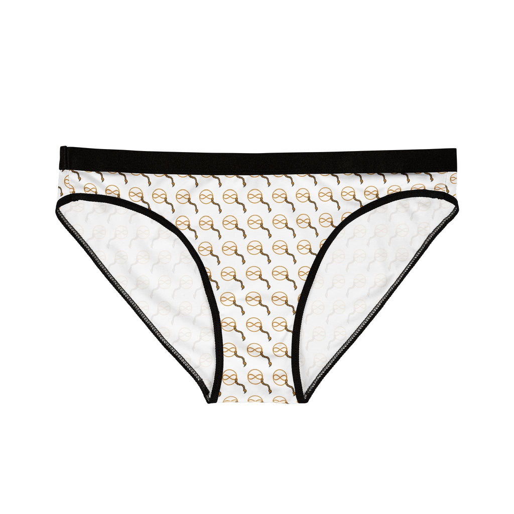 Women’s Bikini Panties | Joven Fusion Gold Logo Pattern | Boutique Designer Briefs