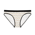Women’s Bikini Panties | Joven Fusion Gold Logo Pattern | Boutique Designer Briefs