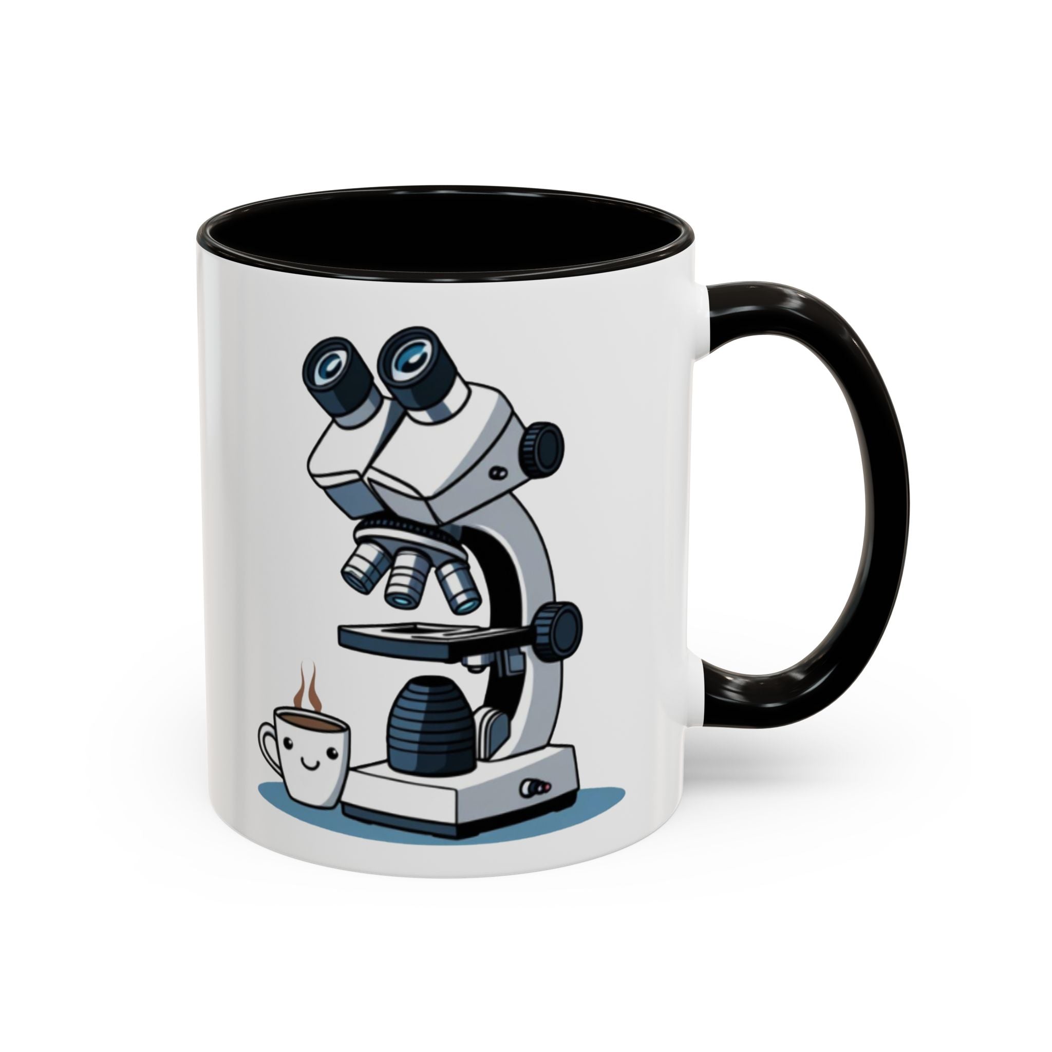 Microscope Coffee Mug — Cute Scientist Lab Drinkware (11oz & 15oz)