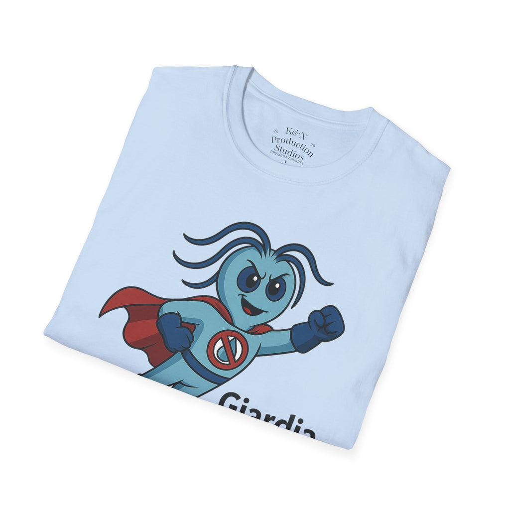Giardia George™ Hero Tee – "Without the Lab, It’s Just a Guess"