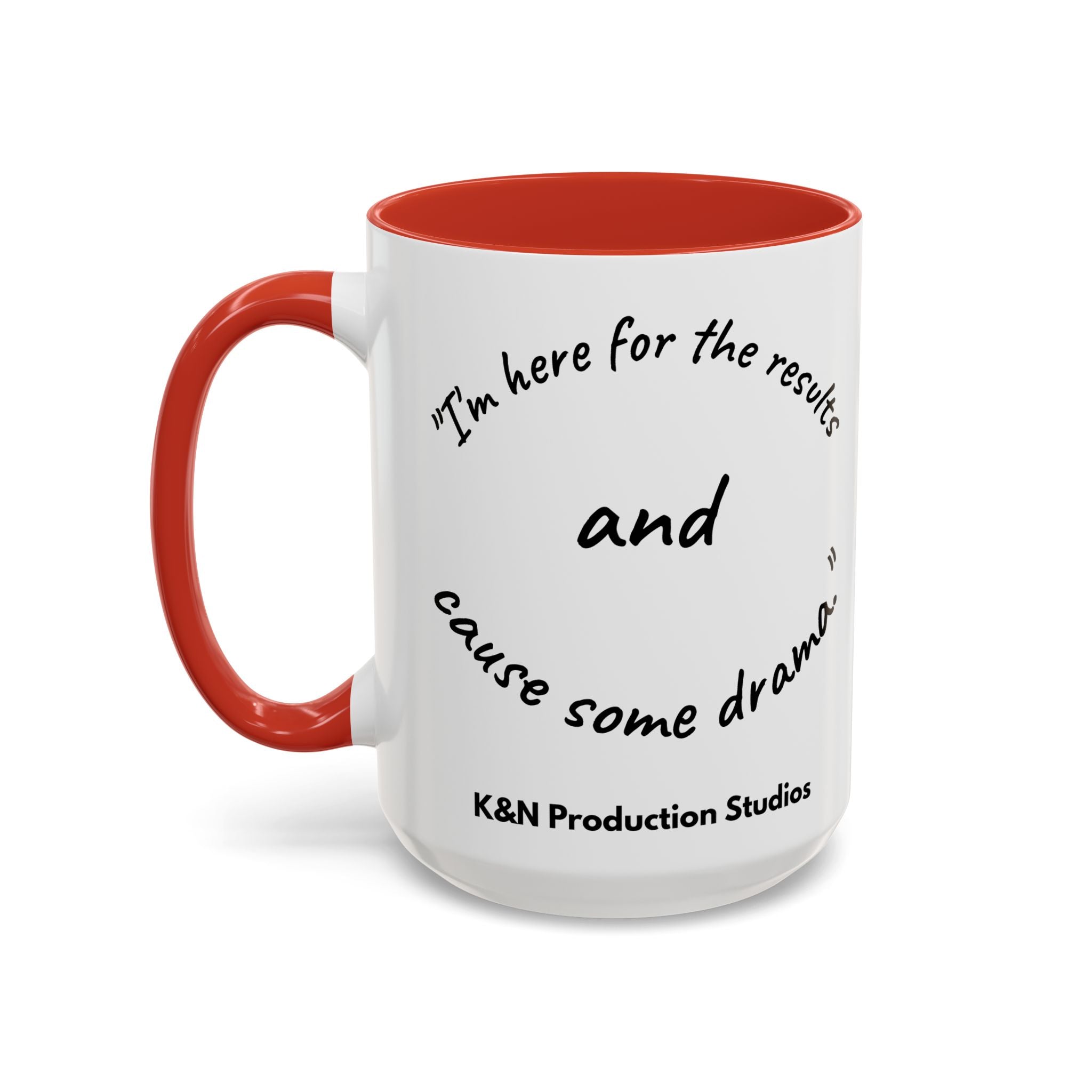 Toobey™ “Here for the Results and Drama” Mug – Customizable Lab Humor Cup by K&N Production Studios