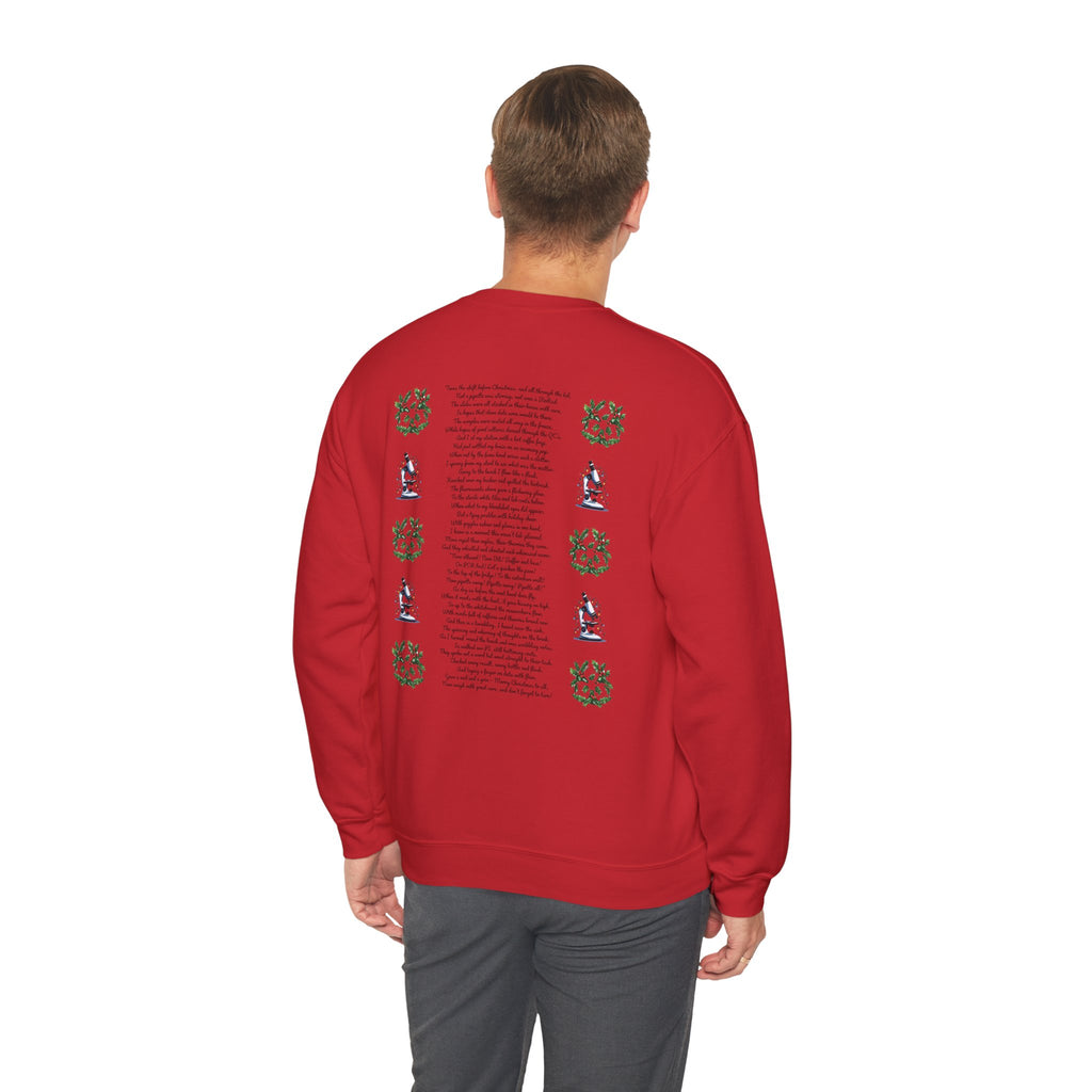 Science Holiday Sweatshirt – Microscope with Lights & Lab Poem “’Twas the Shift Before Christmas”