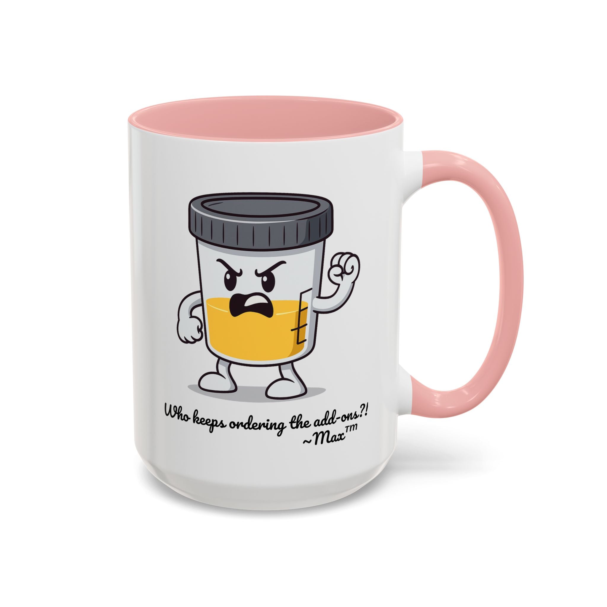 Max™ Double-Sided Specimen Cup Mug – “Add-Ons” Lab Humor by Lab Legends™