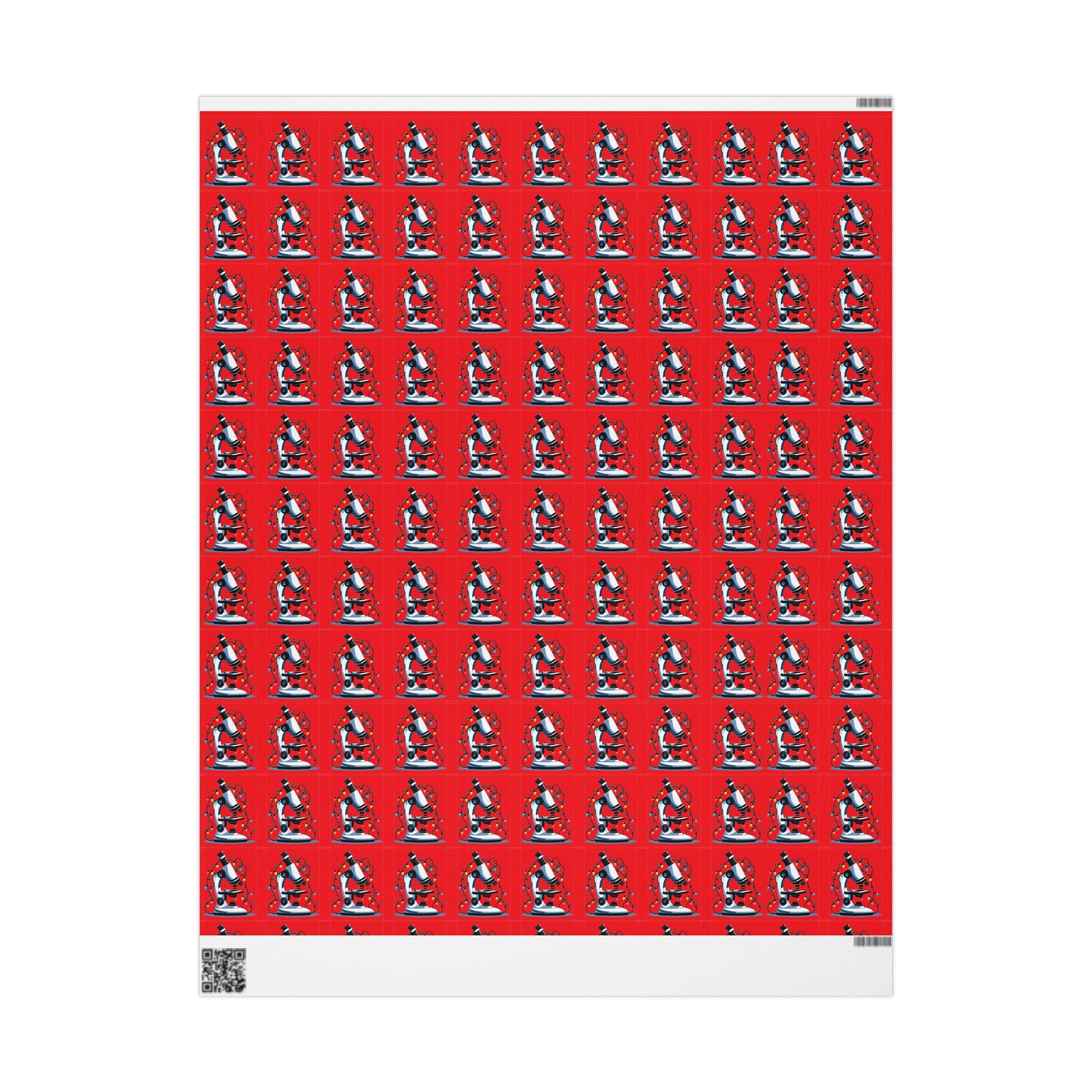 Festive Microscope Gift Wrap – Holiday Wrapping Paper for Curious Minds