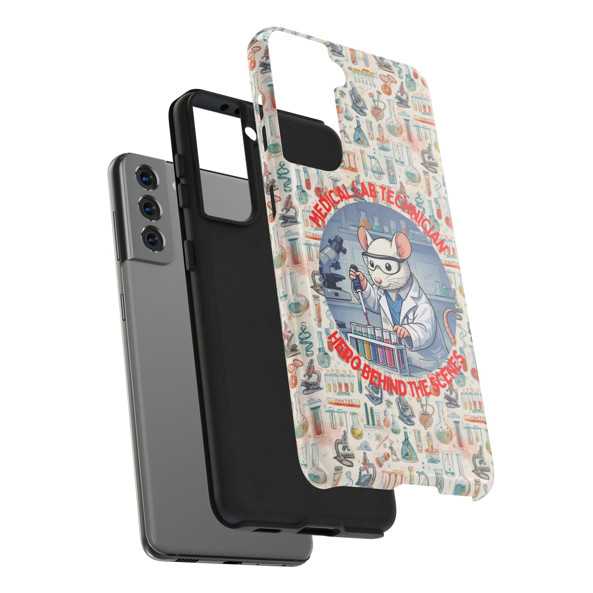 Medical Lab Technician Phone Case — "Lab Life" Cute Lab Mouse Design
