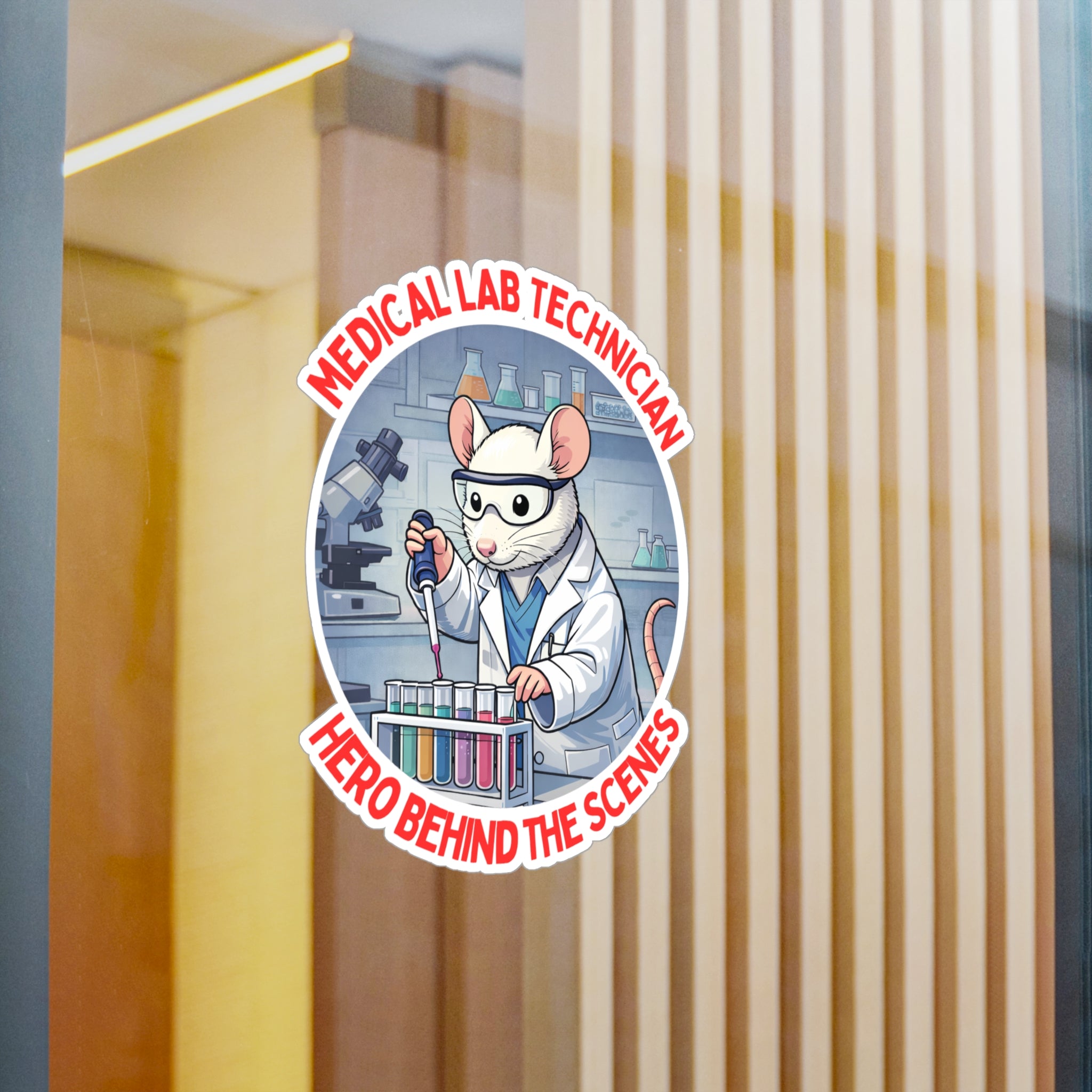 Medical Laboratory Technician 'Hero Behind the Scenes' Lab Rat Vinyl Decal