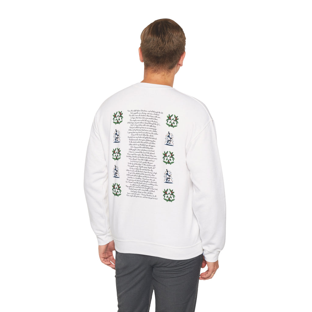 Science Holiday Sweatshirt – Microscope with Lights & Lab Poem “’Twas the Shift Before Christmas”