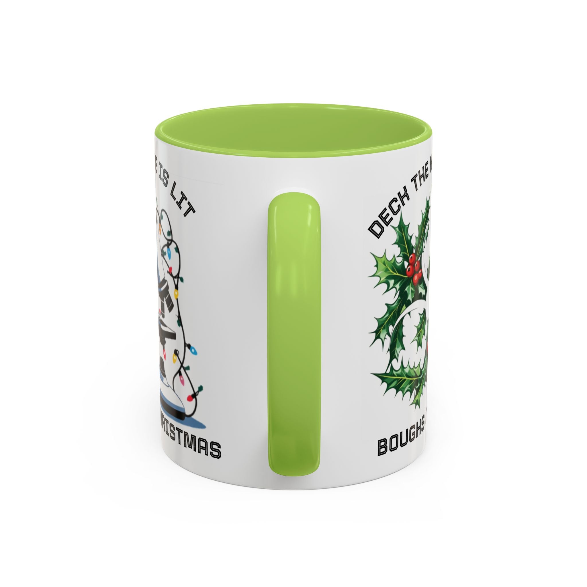 Festive Science Mug – “Science Is Lit” & “Deck the Halls” Dual-Sided Holiday Gift