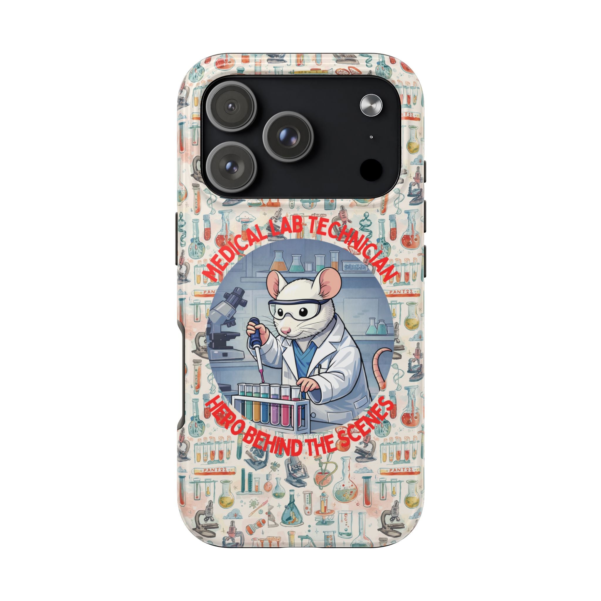 Medical Lab Technician Phone Case — "Lab Life" Cute Lab Mouse Design