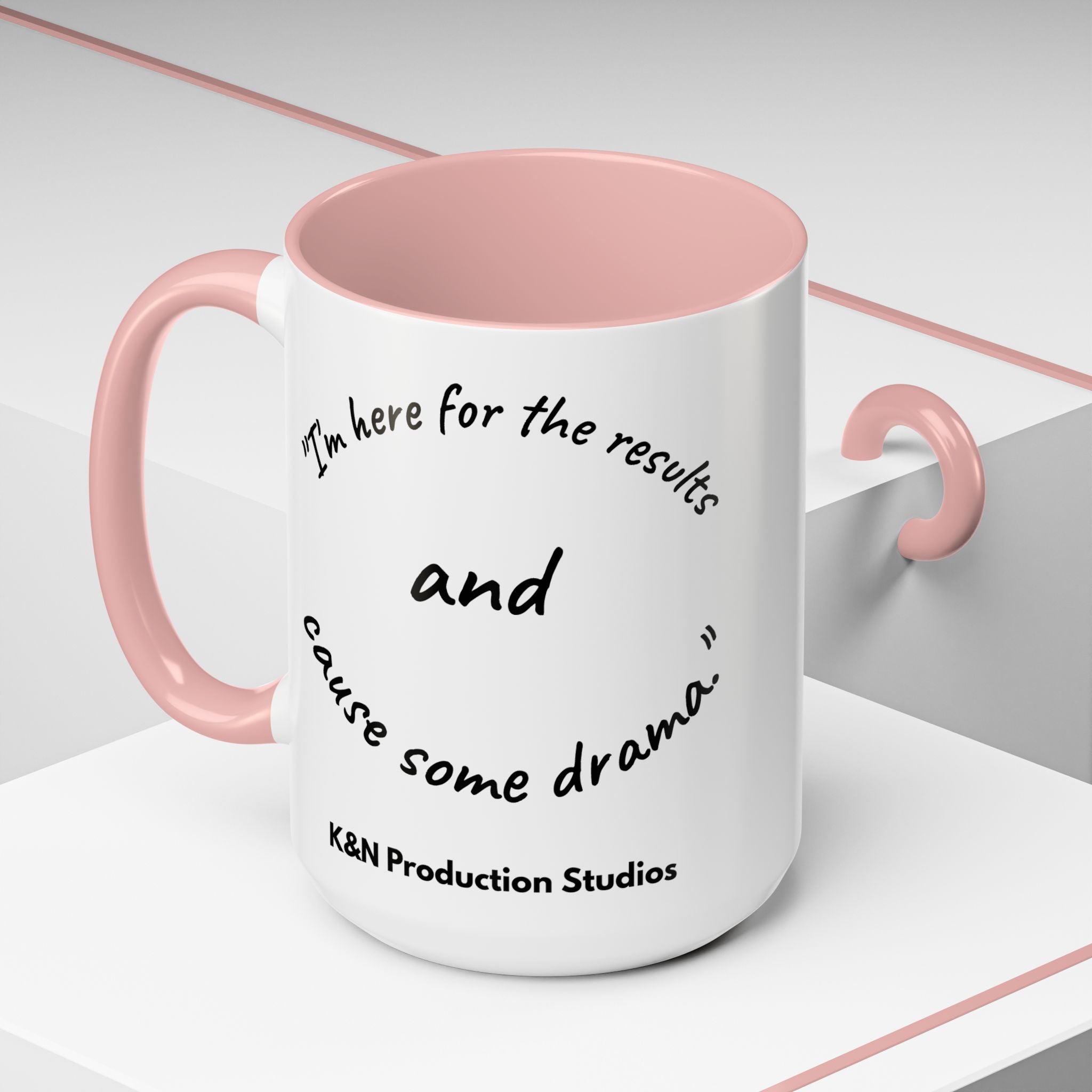 Toobey™ “Here for the Results and Drama” Mug – Customizable Lab Humor Cup by K&N Production Studios