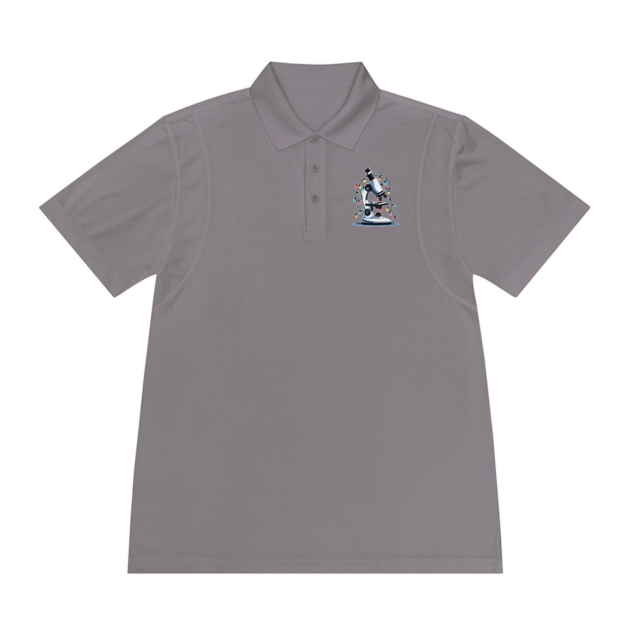 Microscope Lights Holiday Polo – Science-Inspired Christmas Shirt