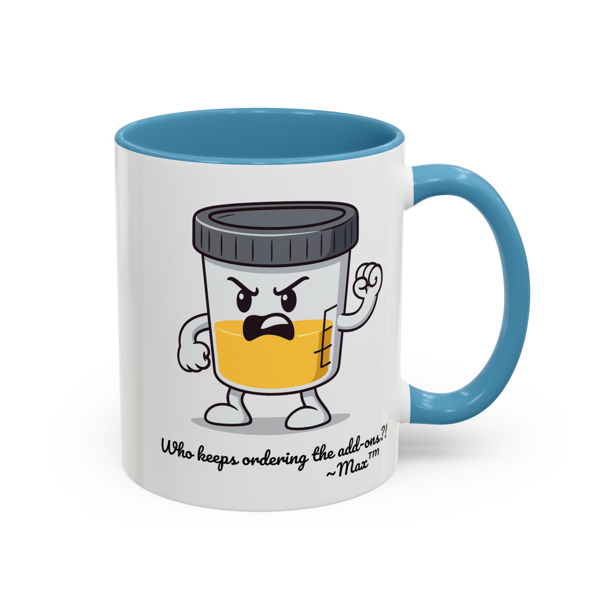 Max™ Double-Sided Specimen Cup Mug – “Add-Ons” Lab Humor by Lab Legends™