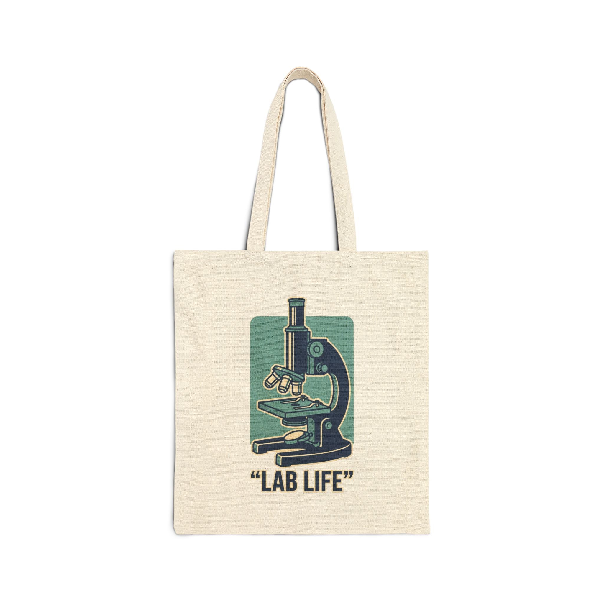 Medical Lab Technician Tote Bag — 'Lab Life' Cotton Canvas Tote, Hero Behind the Scenes Gift