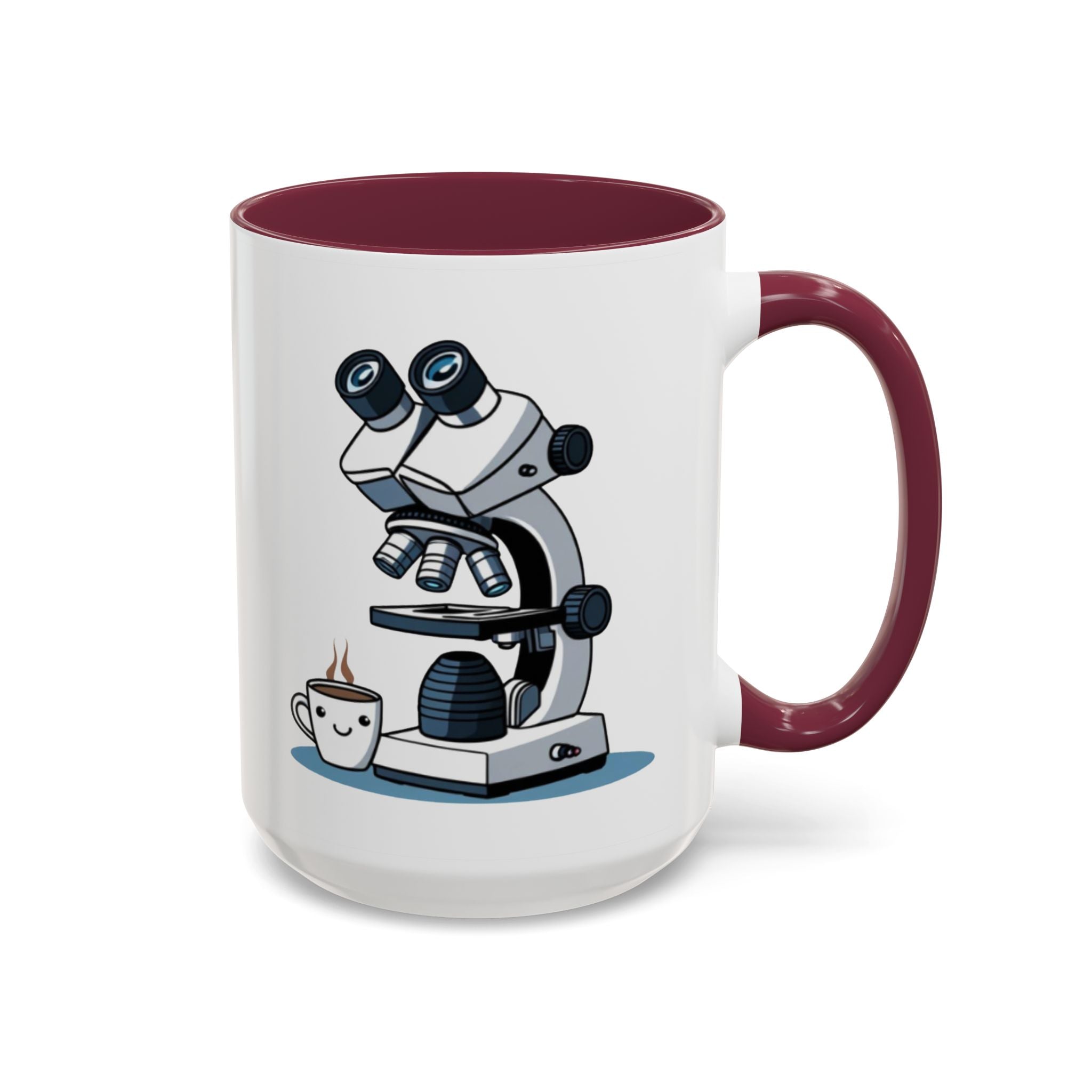 Microscope Coffee Mug — Cute Scientist Lab Drinkware (11oz & 15oz)