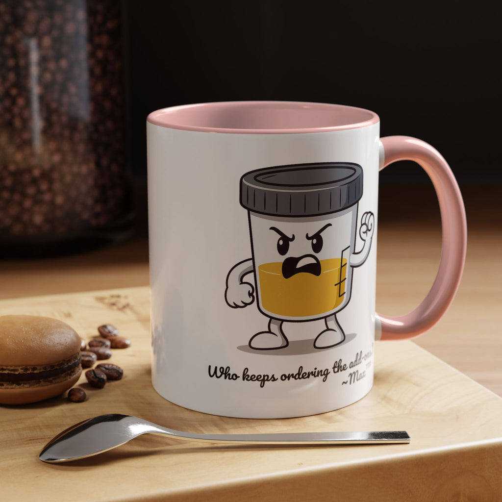 Max™ Double-Sided Specimen Cup Mug – “Add-Ons” Lab Humor by Lab Legends™