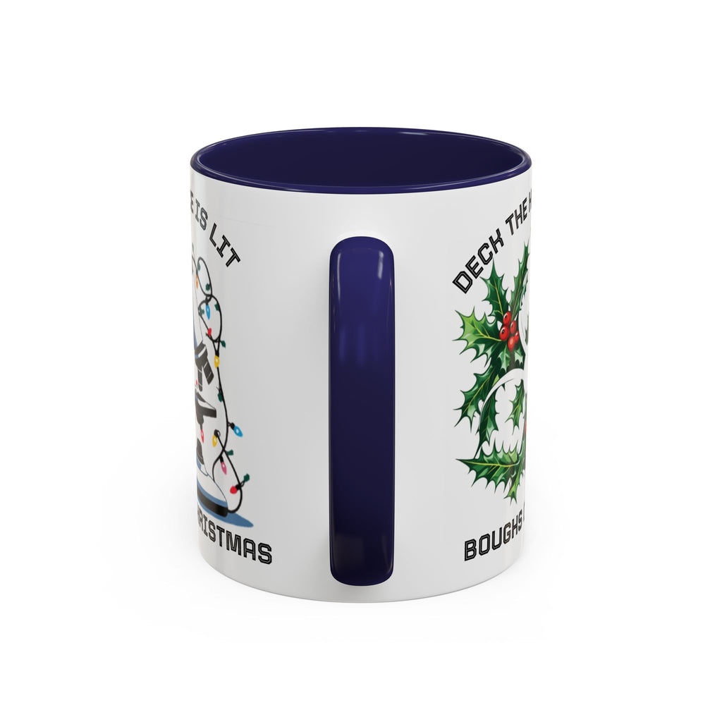 Festive Science Mug – “Science Is Lit” & “Deck the Halls” Dual-Sided Holiday Gift