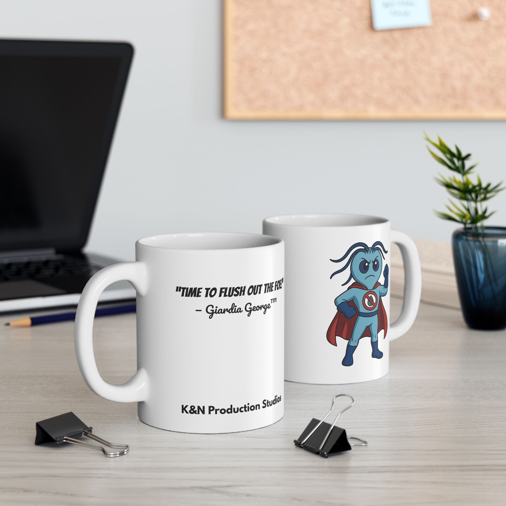 Giardia George™ – "Time to Flush Out the Foe" Mug