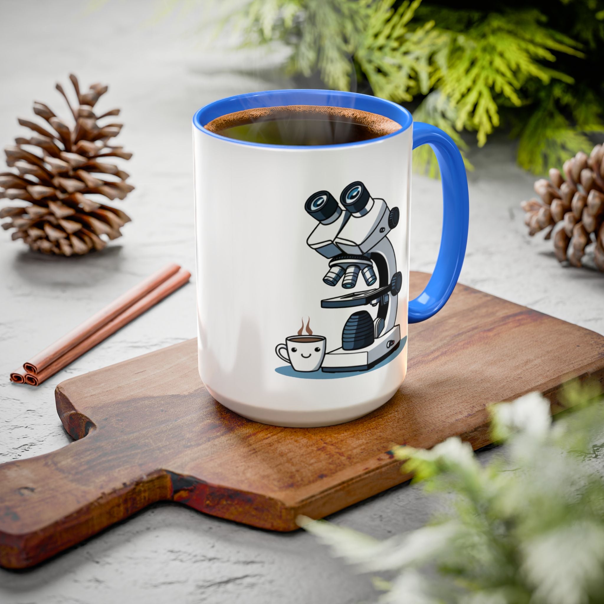 Microscope Coffee Mug — Cute Scientist Lab Drinkware (11oz & 15oz)