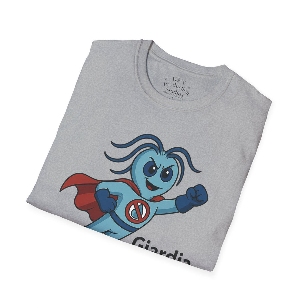 Giardia George™ Hero Tee – "Without the Lab, It’s Just a Guess"
