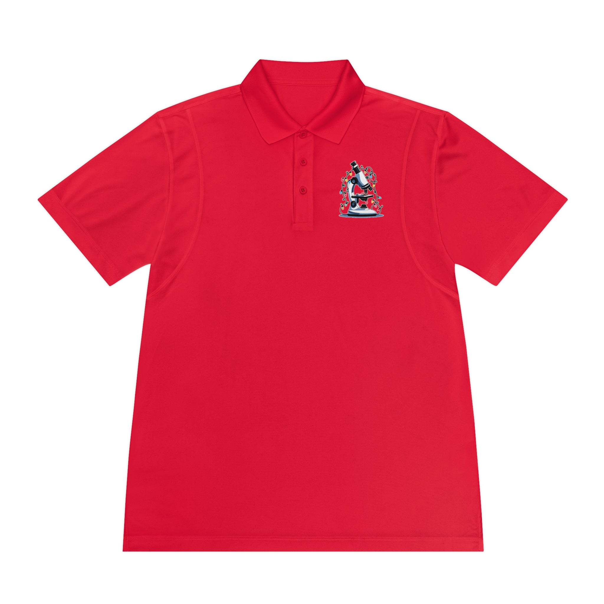 Microscope Lights Holiday Polo – Science-Inspired Christmas Shirt