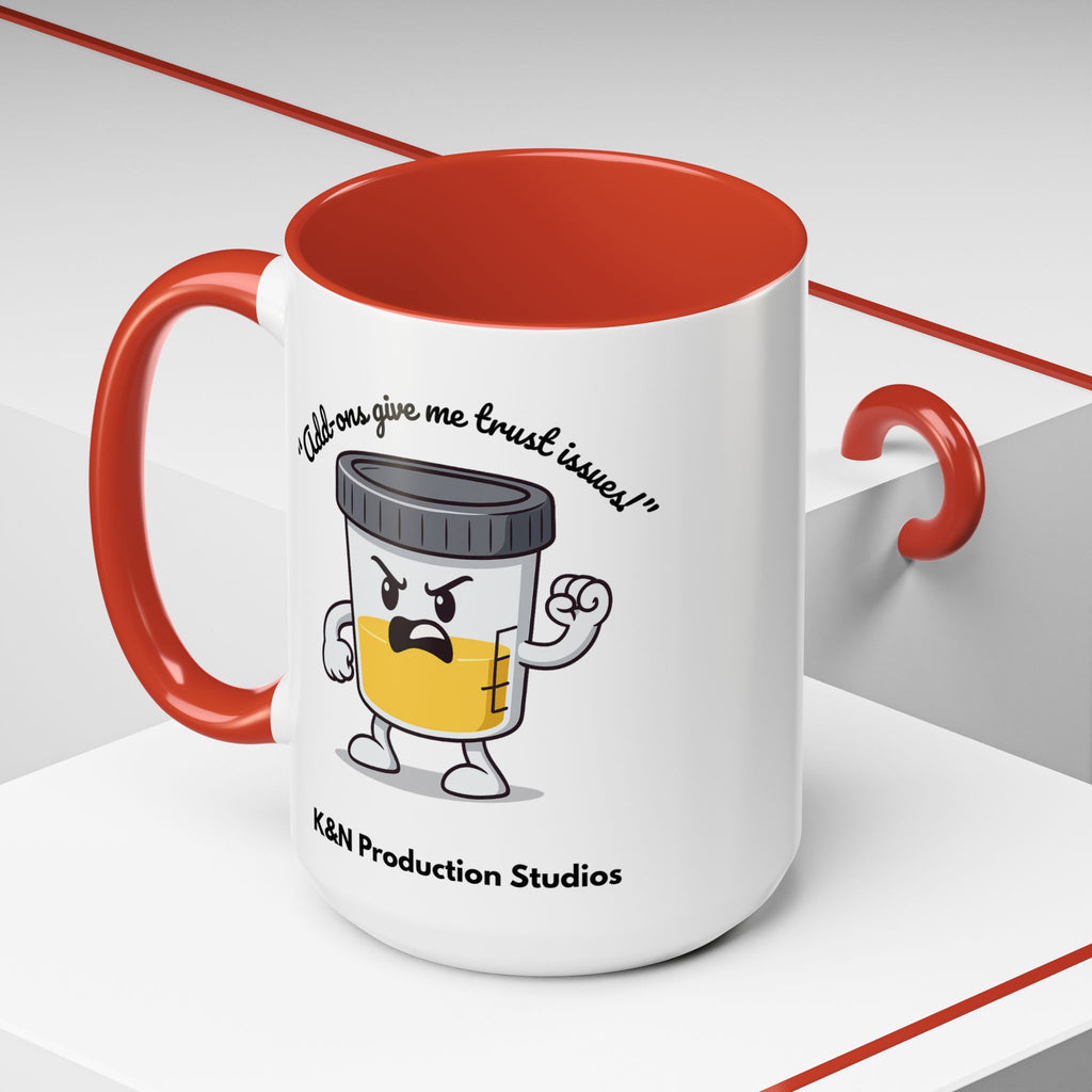Max™ Double-Sided Specimen Cup Mug – “Add-Ons” Lab Humor by Lab Legends™