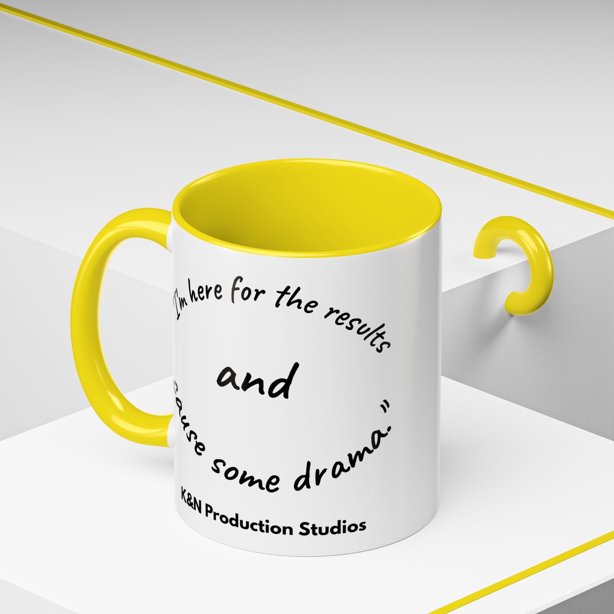 Toobey™ “Here for the Results and Drama” Mug – Customizable Lab Humor Cup by K&N Production Studios