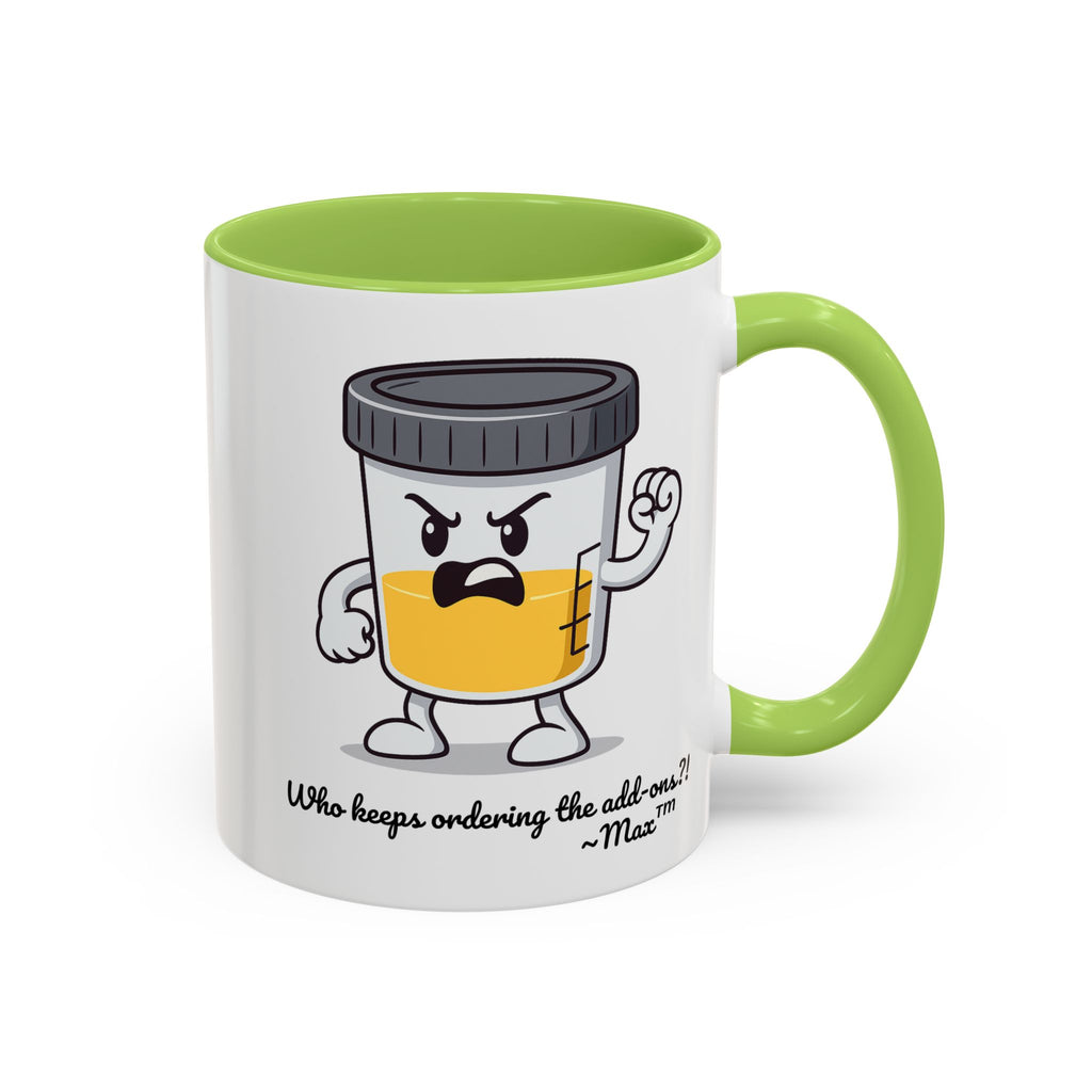 Max™ Double-Sided Specimen Cup Mug – “Add-Ons” Lab Humor by Lab Legends™