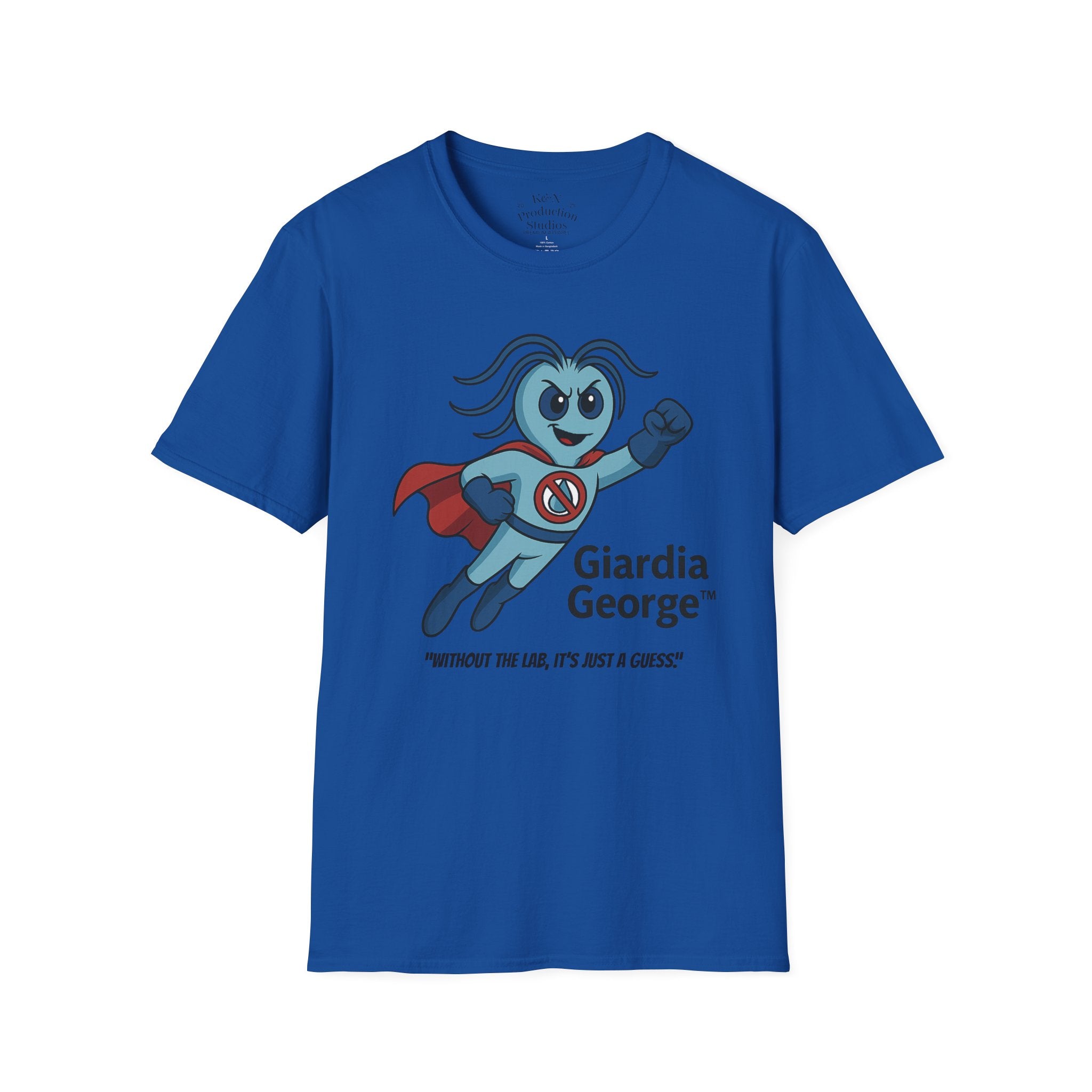 Giardia George™ Hero Tee – "Without the Lab, It’s Just a Guess"