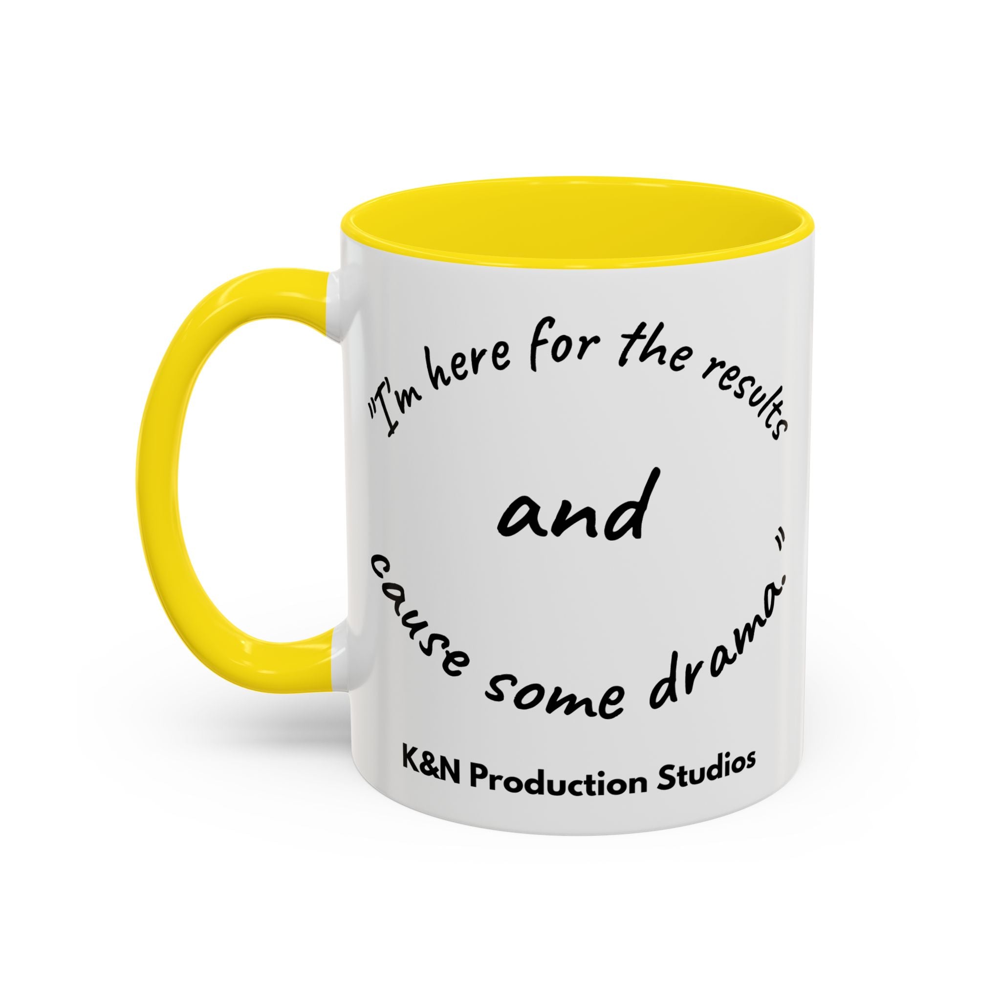 Toobey™ “Here for the Results and Drama” Mug – Customizable Lab Humor Cup by K&N Production Studios