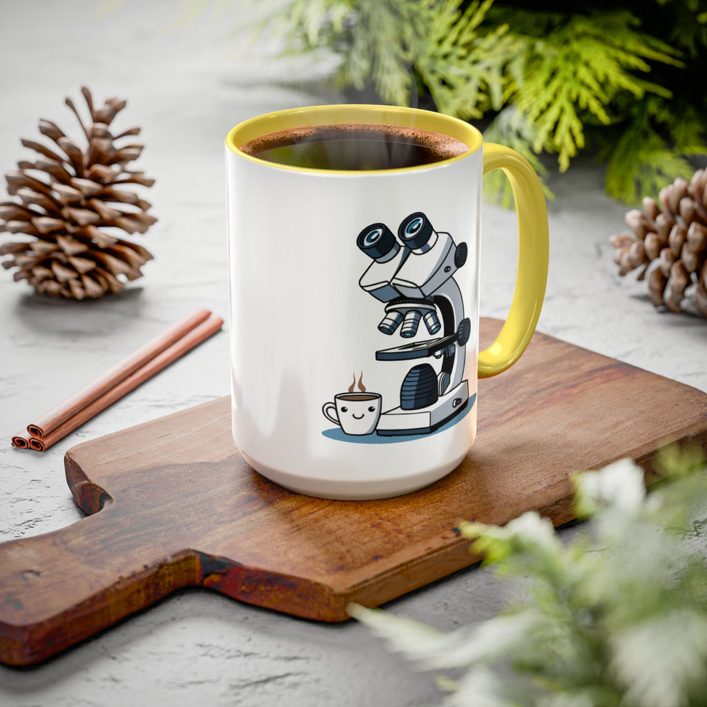 Microscope Coffee Mug — Cute Scientist Lab Drinkware (11oz & 15oz)