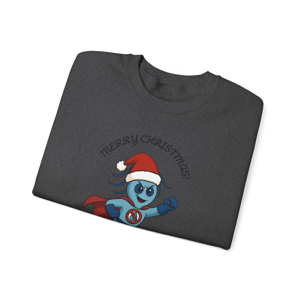 Giardia George Christmas Sweatshirt — ‘Ho! Ho! Ho! Time to Flush Out the Foe!’ Holiday Crewneck