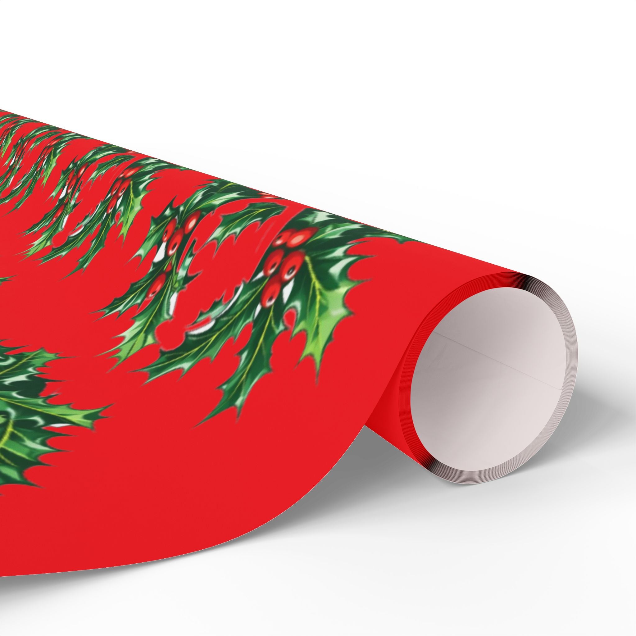 Biohazard Holly Wrapping Paper – Festive Science Gift Wrap with Berries & Leaves