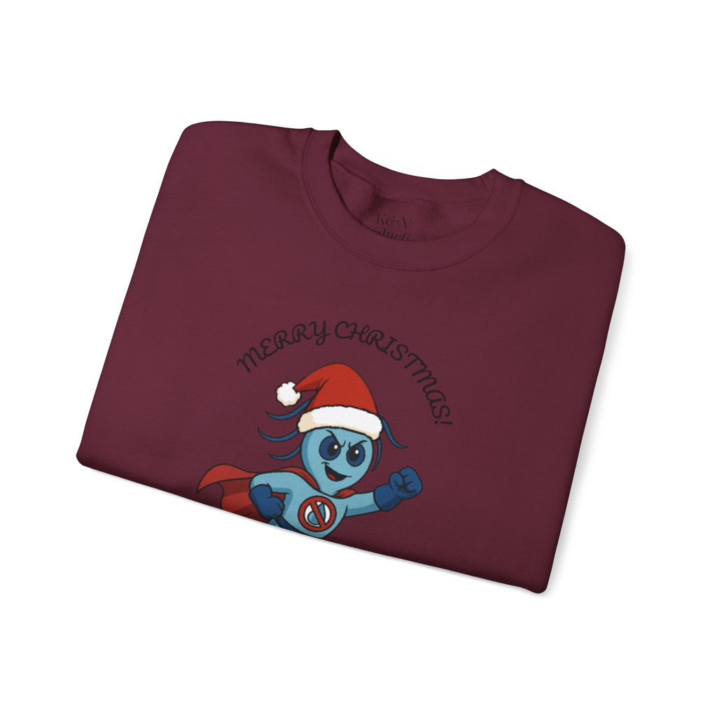 Giardia George Christmas Sweatshirt — ‘Ho! Ho! Ho! Time to Flush Out the Foe!’ Holiday Crewneck