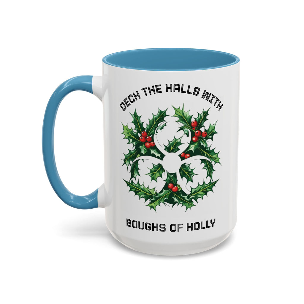 Festive Science Mug – “Science Is Lit” & “Deck the Halls” Dual-Sided Holiday Gift