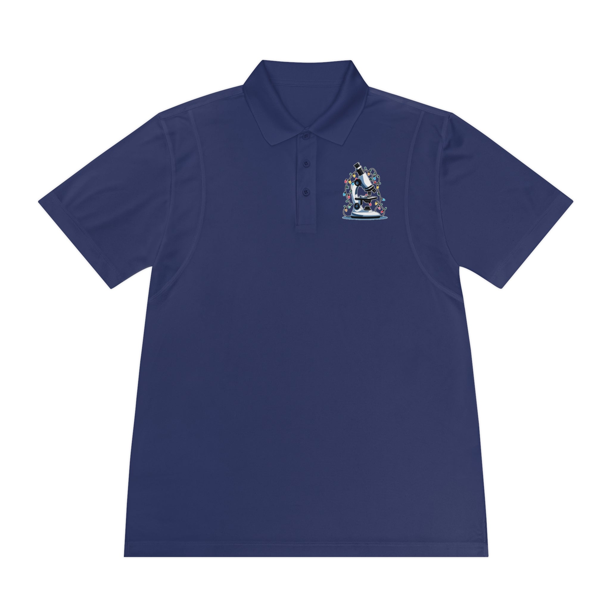 Microscope Lights Holiday Polo – Science-Inspired Christmas Shirt