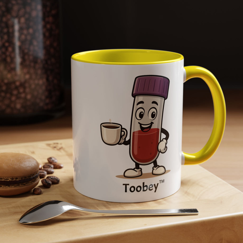 Toobey™ “Here for the Results and Drama” Mug – Customizable Lab Humor Cup by K&N Production Studios