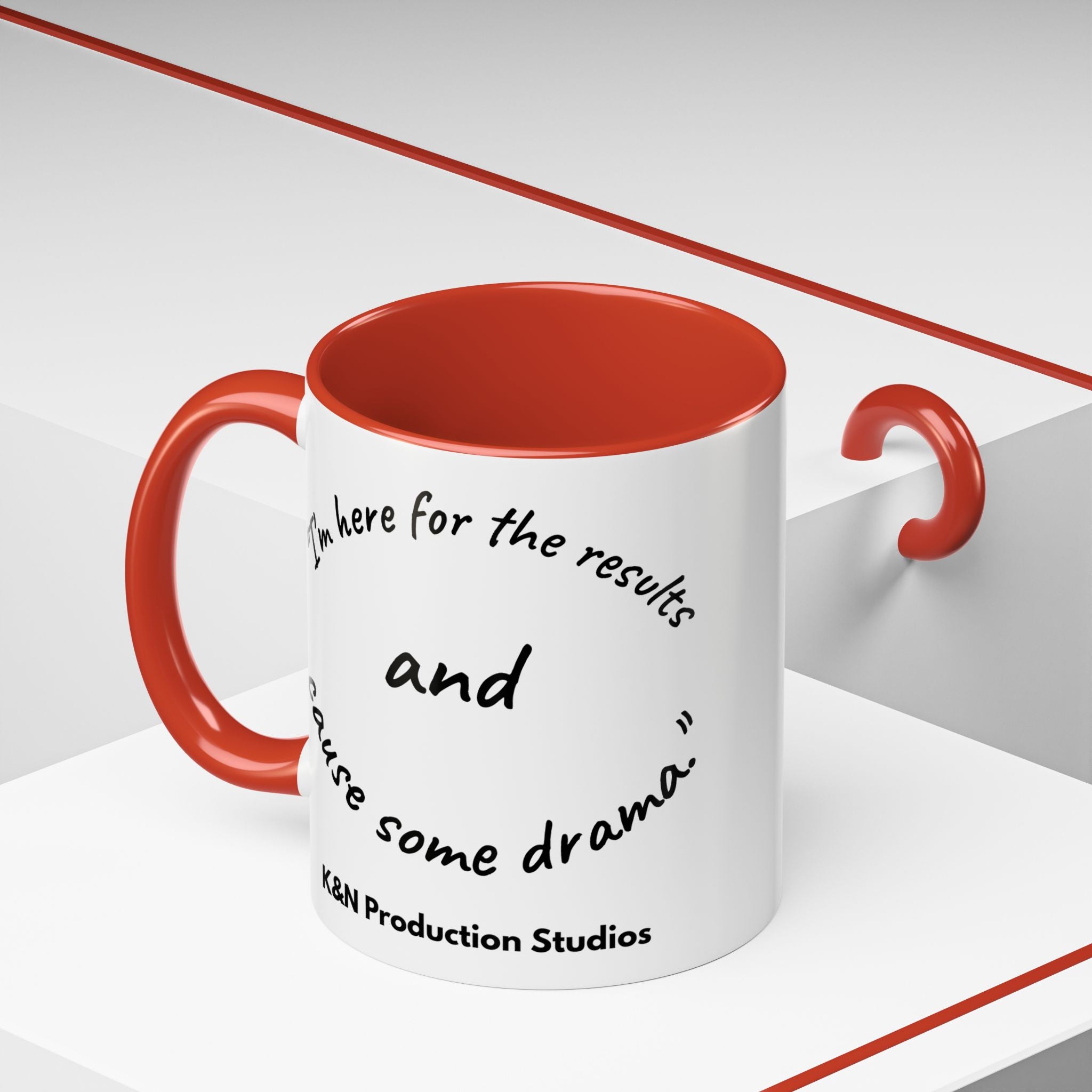 Toobey™ “Here for the Results and Drama” Mug – Customizable Lab Humor Cup by K&N Production Studios