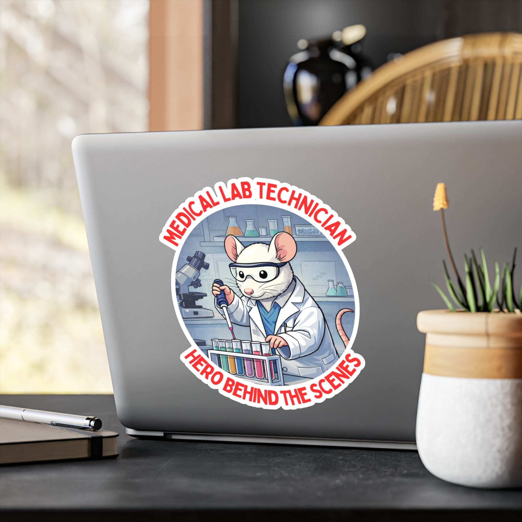 Medical Laboratory Technician 'Hero Behind the Scenes' Lab Rat Vinyl Decal