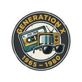 Generation X Retro Vinyl Sticker (1965–1980) – Vintage Cassette & Sunglasses Design | Kiss-Cut Decal | Gen X Gift | Nostalgic 80s Vibe